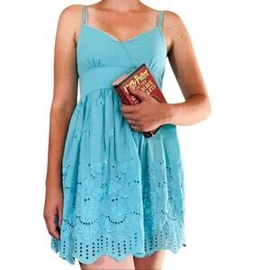 Teal Lace Mini Sun Dress‎